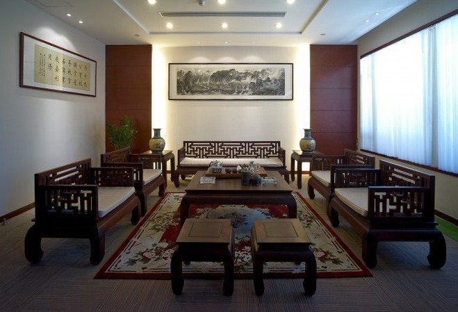 中式风格会议室装修效果图